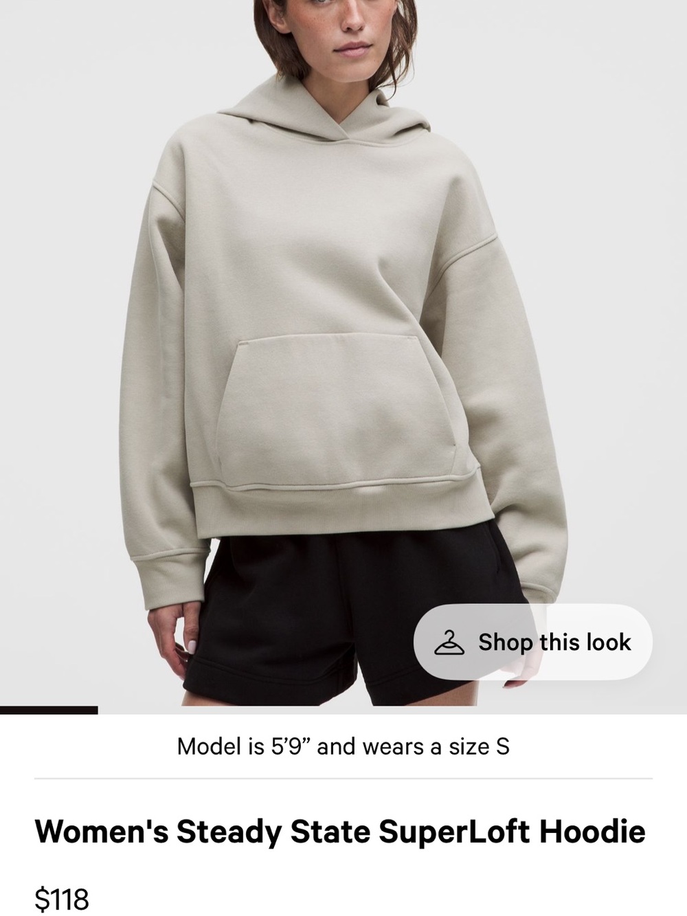 Lululemon Steady State SuperLoft Hoodie — Light Beige